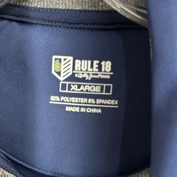 Bobby Jones Rule 18 Performance Fabric Navy Quarter Zip Vest size XL. NWT. - Picture 8 of 12